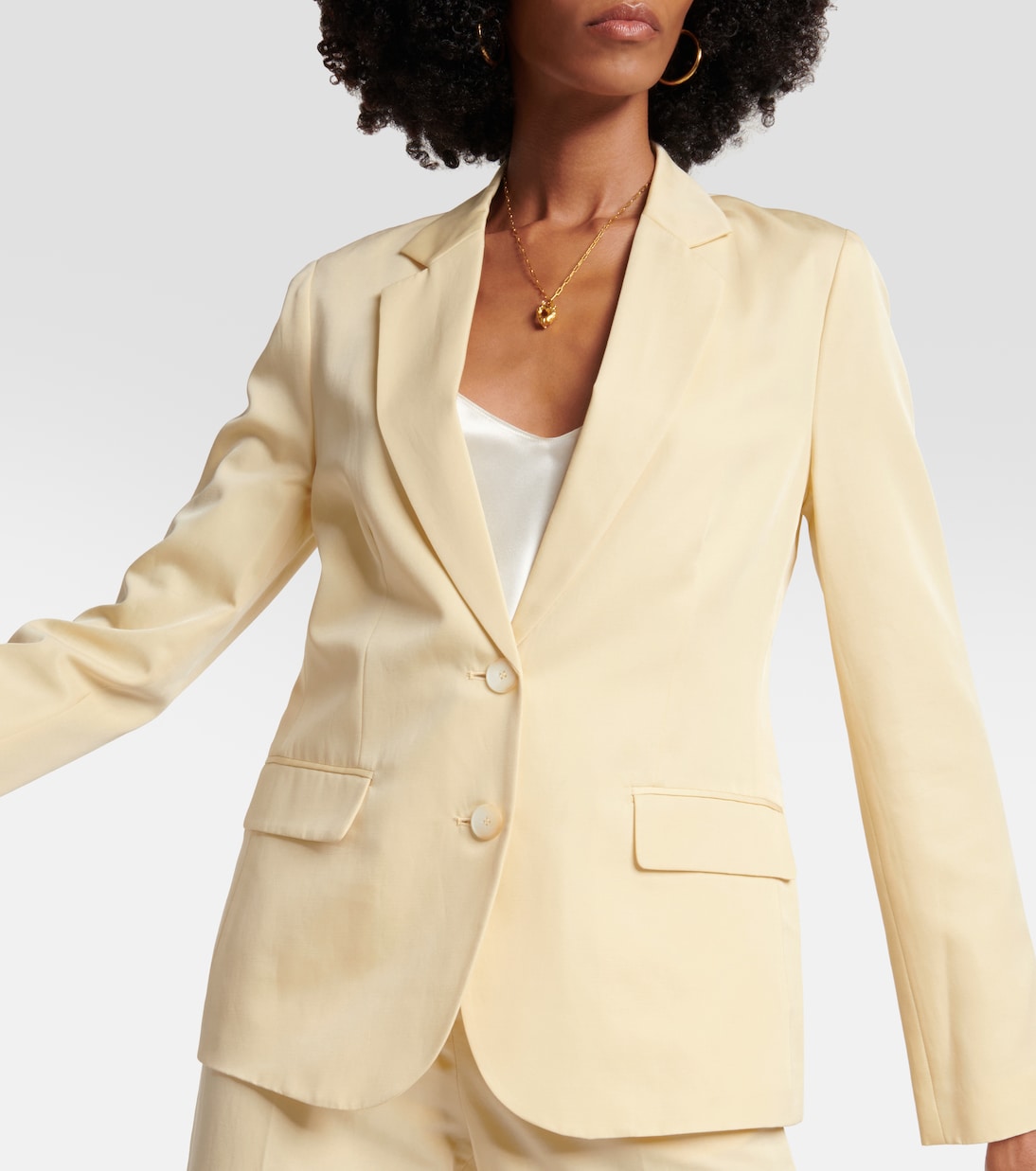 Joseph -  Soft Cotton Silk Belmore Jacket in Ivory