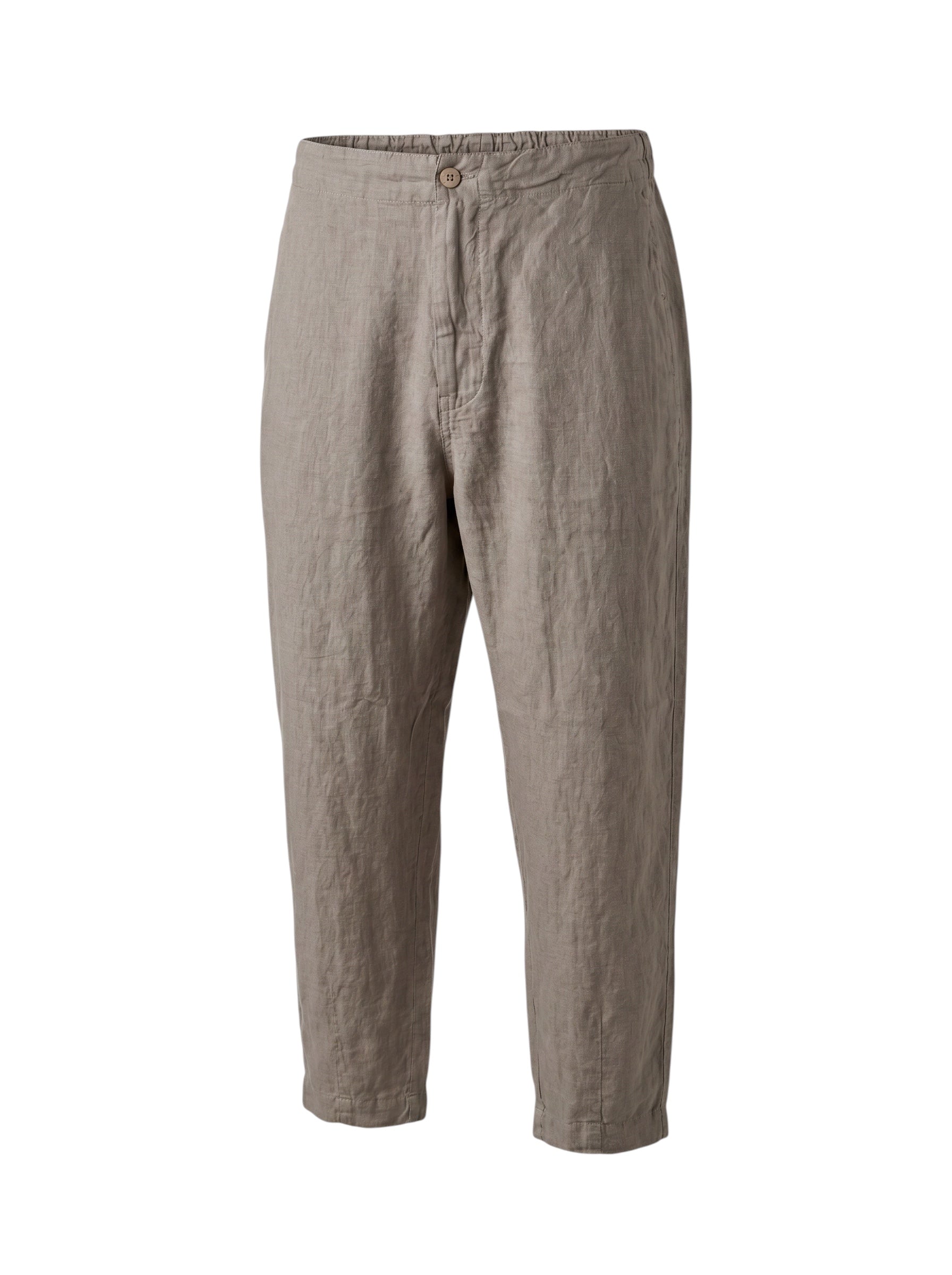 Comfort fit linen pants. back with elastic waistband