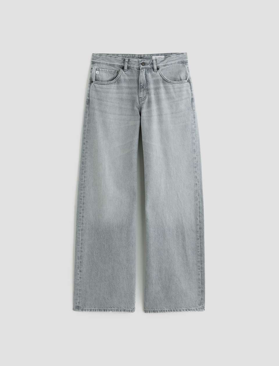 Gray jeans on a light gray background