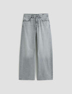 Gray jeans on a light gray background