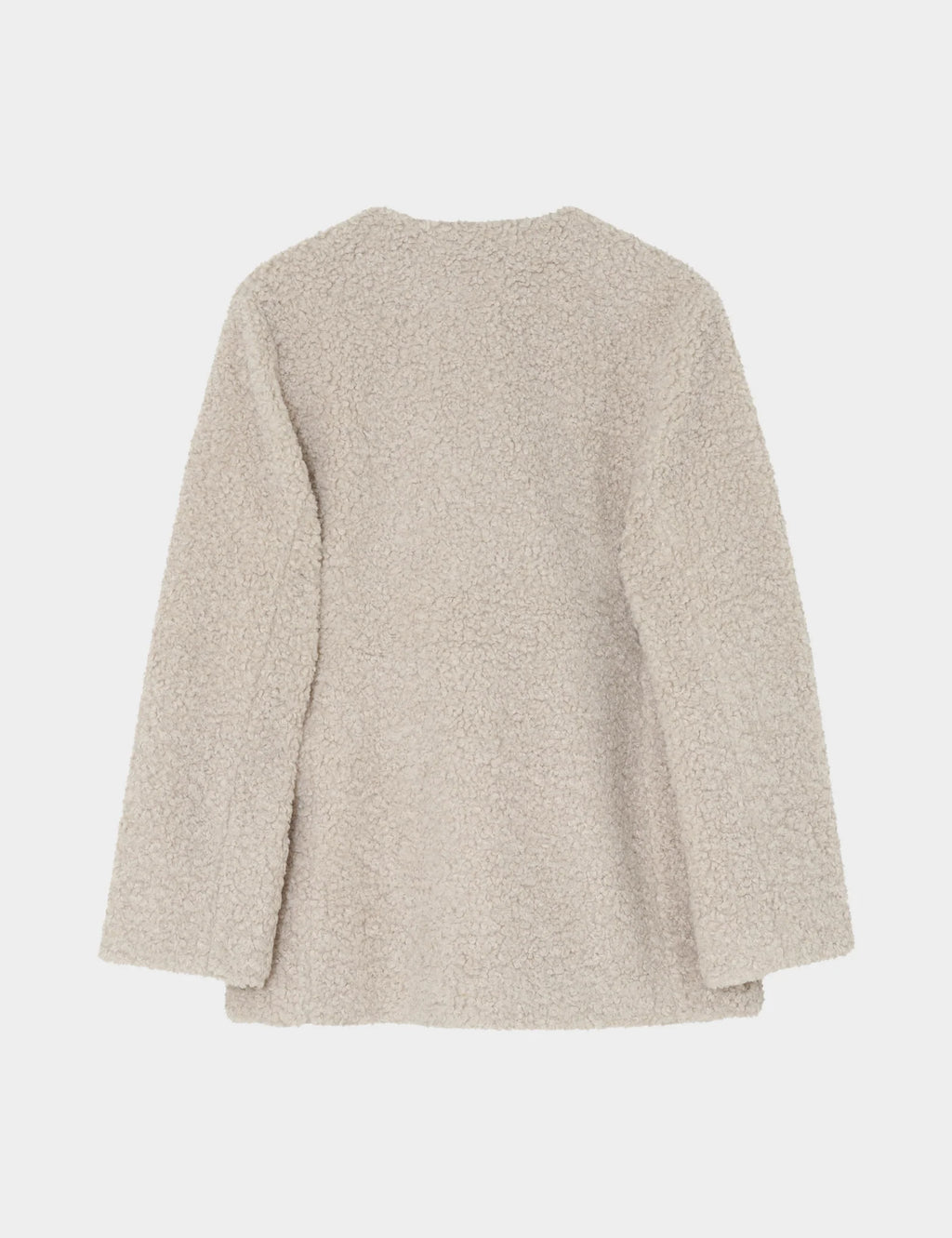 Beige textured jacket on a white background