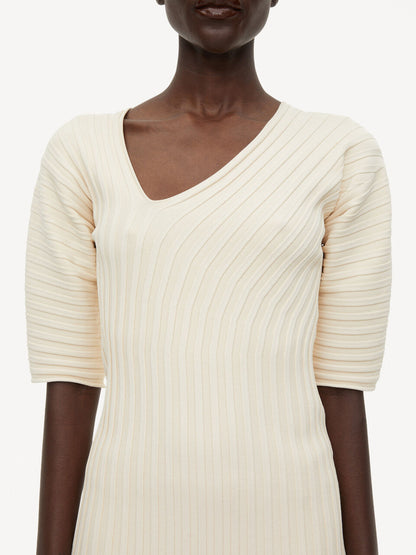 BY MALENE BIRGER - Ivena Ribbed Top in Soft White