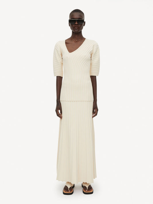 BY MALENE BIRGER - Ivena Ribbed Top in Soft White