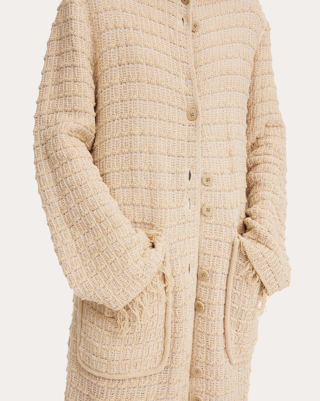 Tallula Fringe Jacket in Oyster Gray