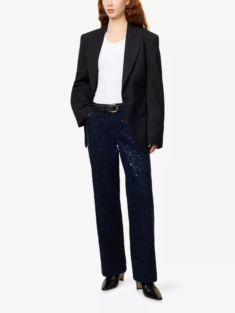 The Embellished Straight Jeans