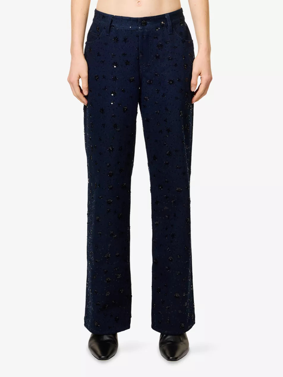 The Embellished Straight Jeans