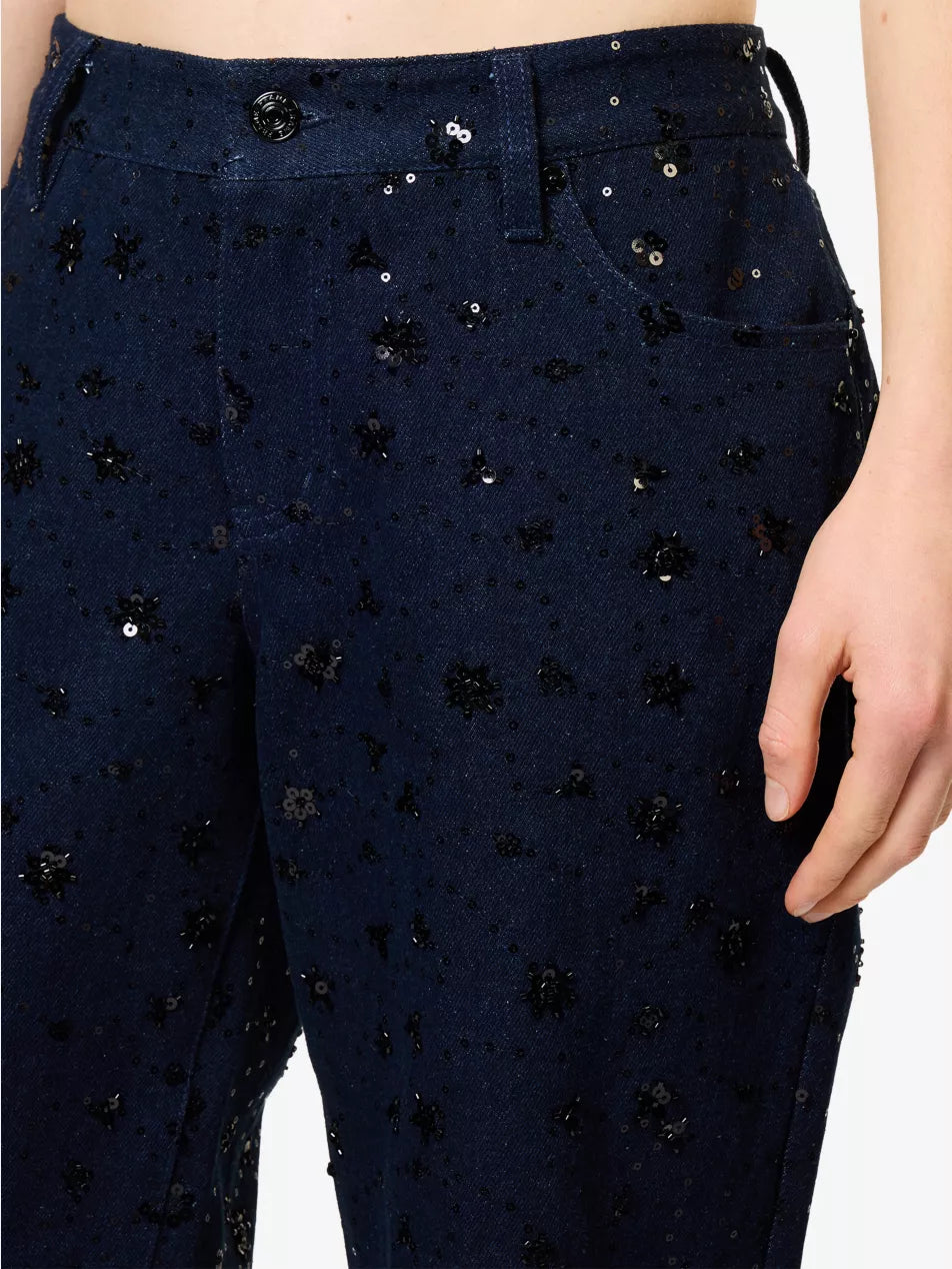 The Embellished Straight Jeans