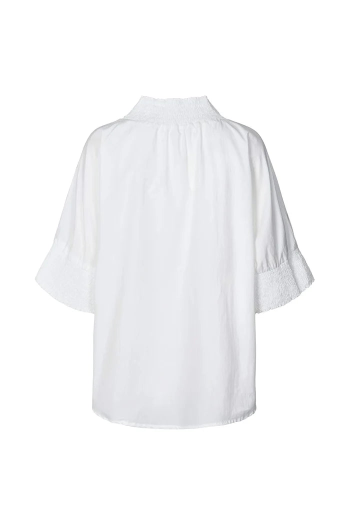 Oona Poplin Shirring blouse