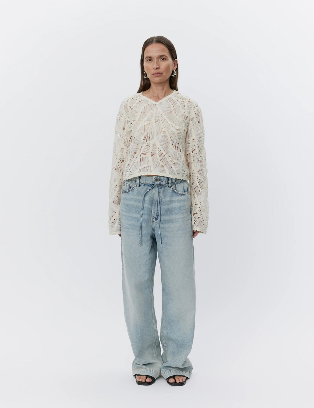 Reyne Crochet Tulle Top