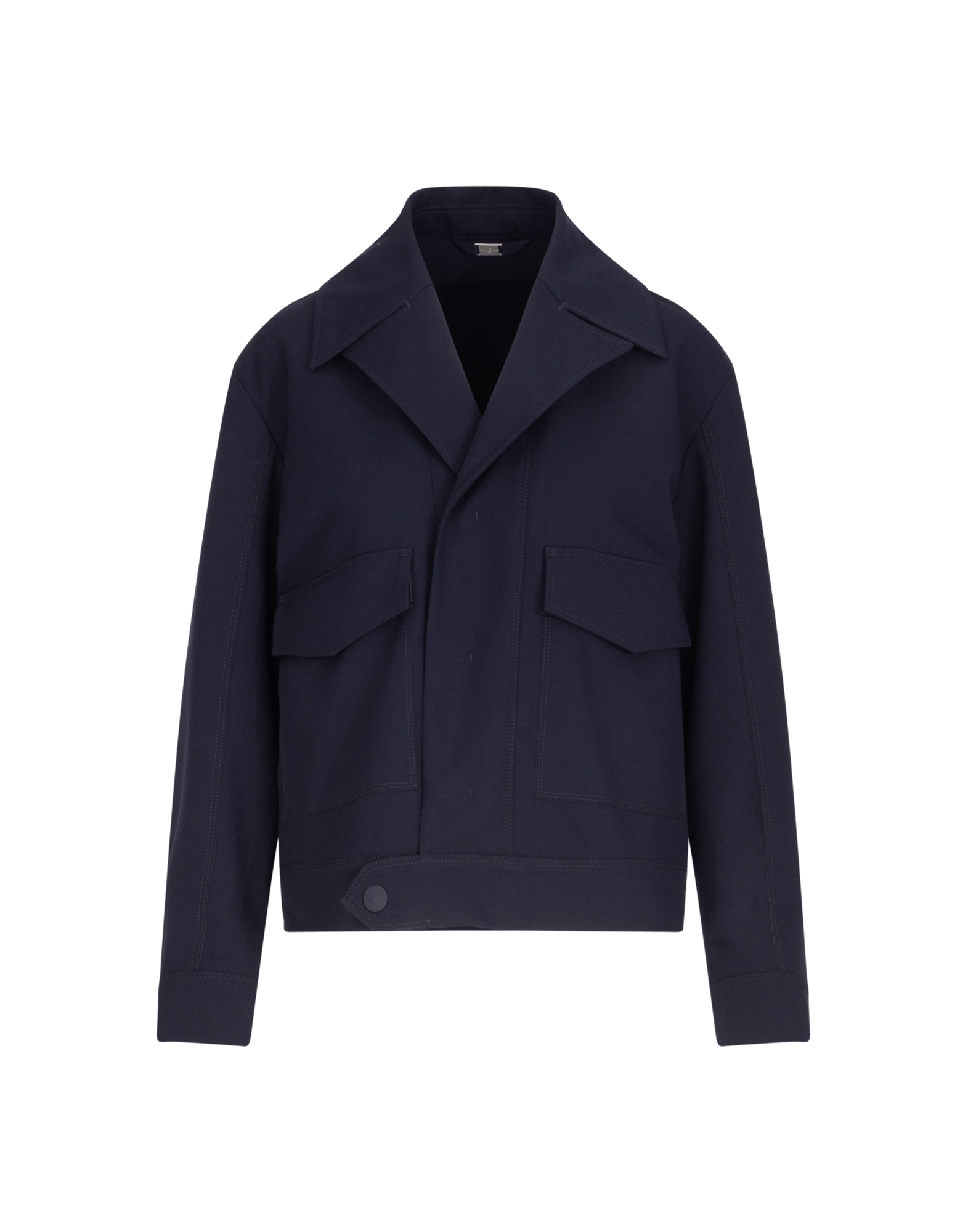 Navy blue jacket on a transparent background