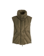 Brown puffer vest on a transparent background