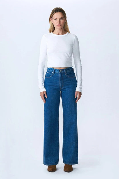 Slvrlake Denim - Grace High Rise Wide Leg Jean in Freedom