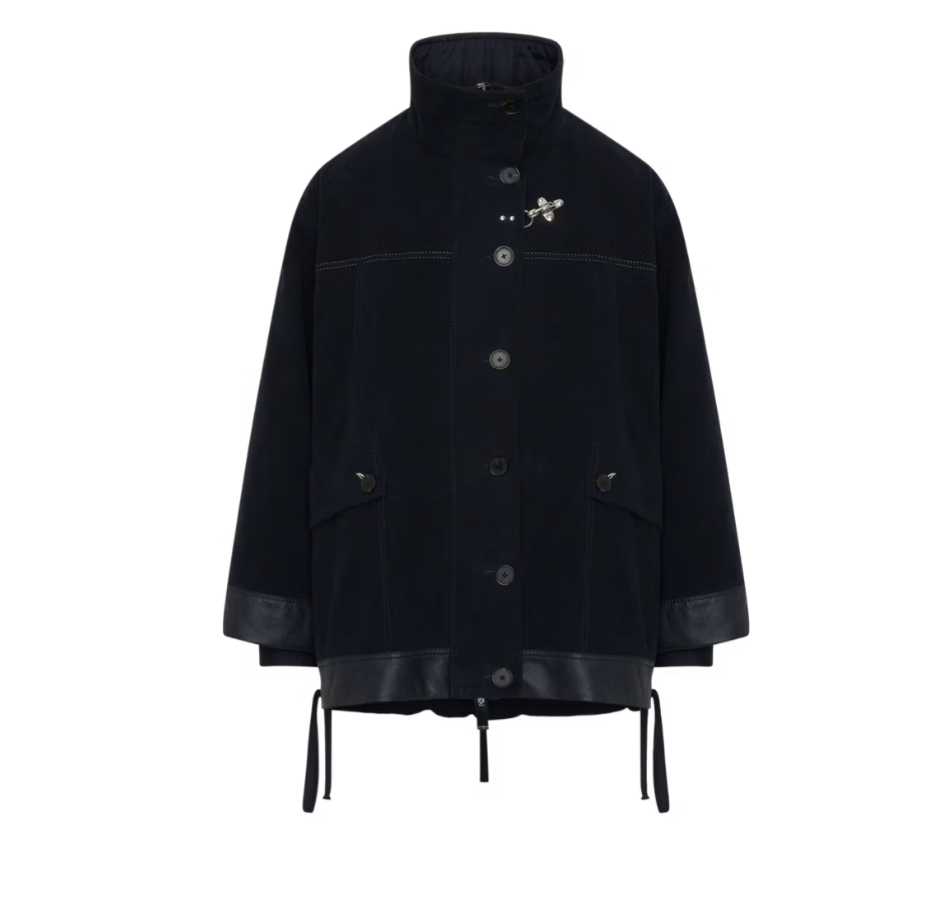 Breezy Moleskin Coat in Blueberry