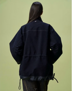 Breezy Moleskin Coat in Blueberry
