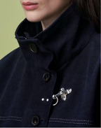 Breezy Moleskin Coat in Blueberry