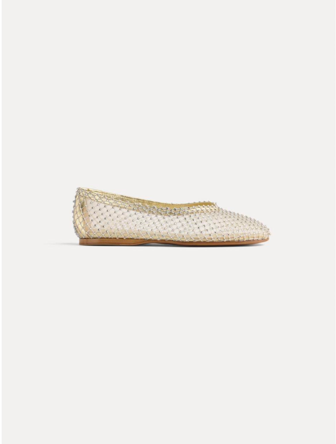 Strass Mesh Ballerina Shoes