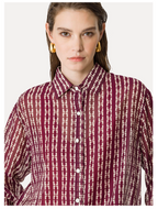 ChaOnette Print Voile Oversized Shirt