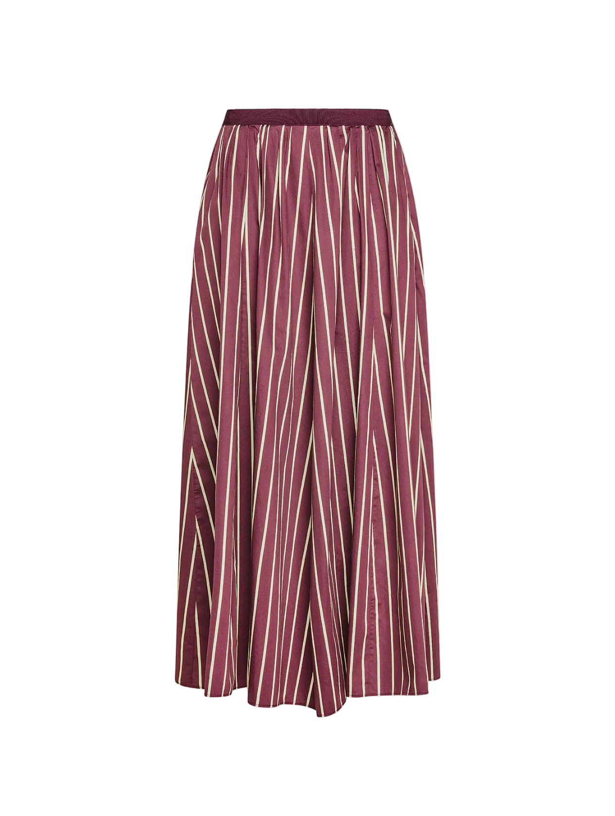 Satin Stripe Long Skirt