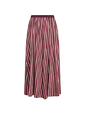 Satin Stripe Long Skirt