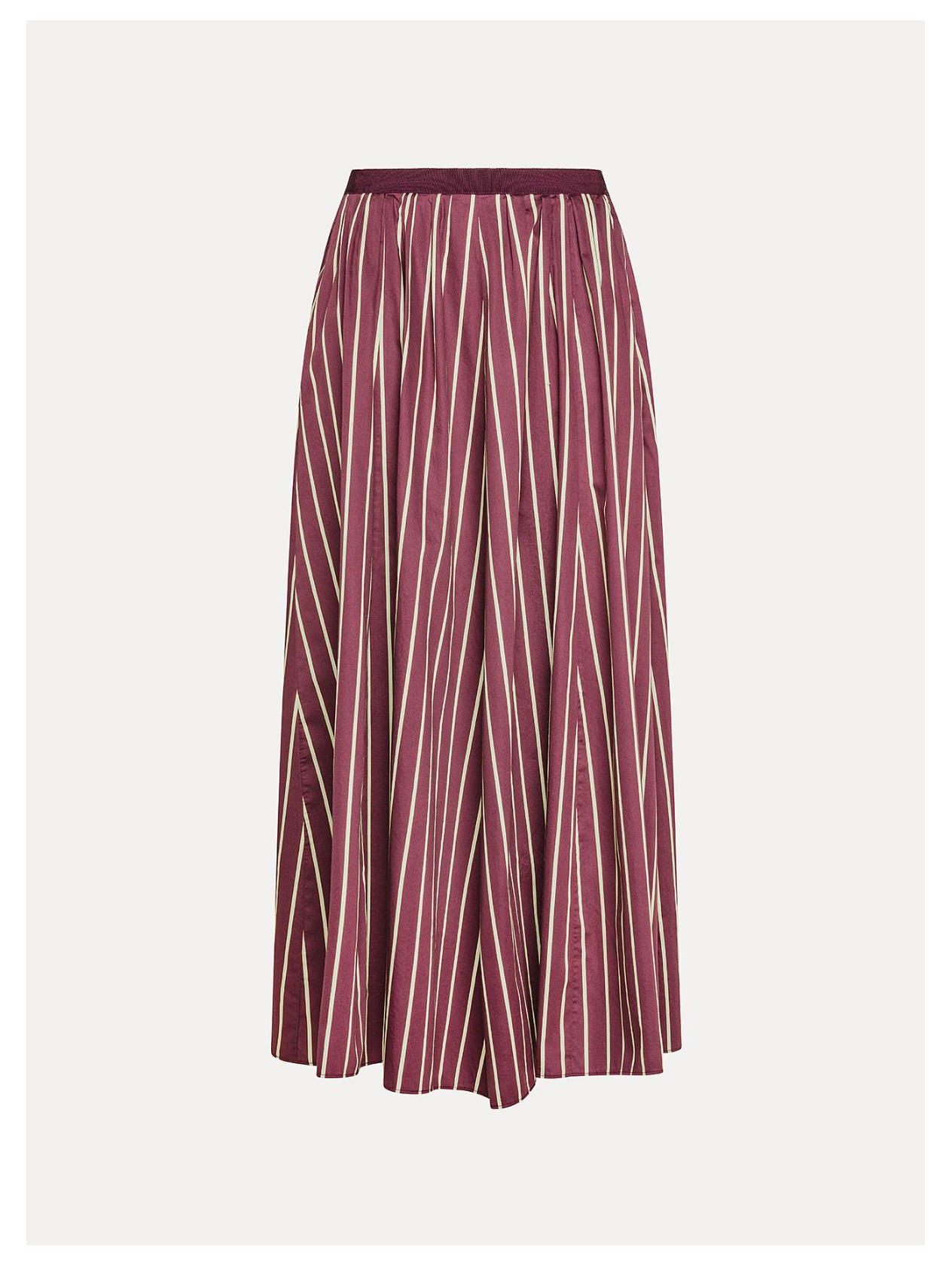 Satin Stripe Long Skirt
