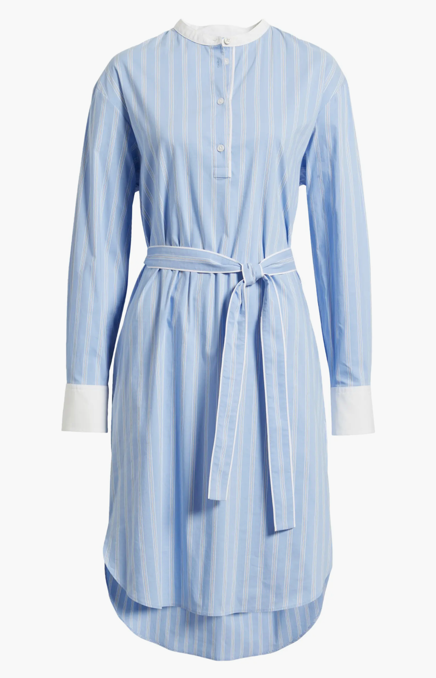 Dabime Long Sleeve Shirtdress