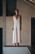 CHEFIRA Contrast lace camisole dress I Light rose