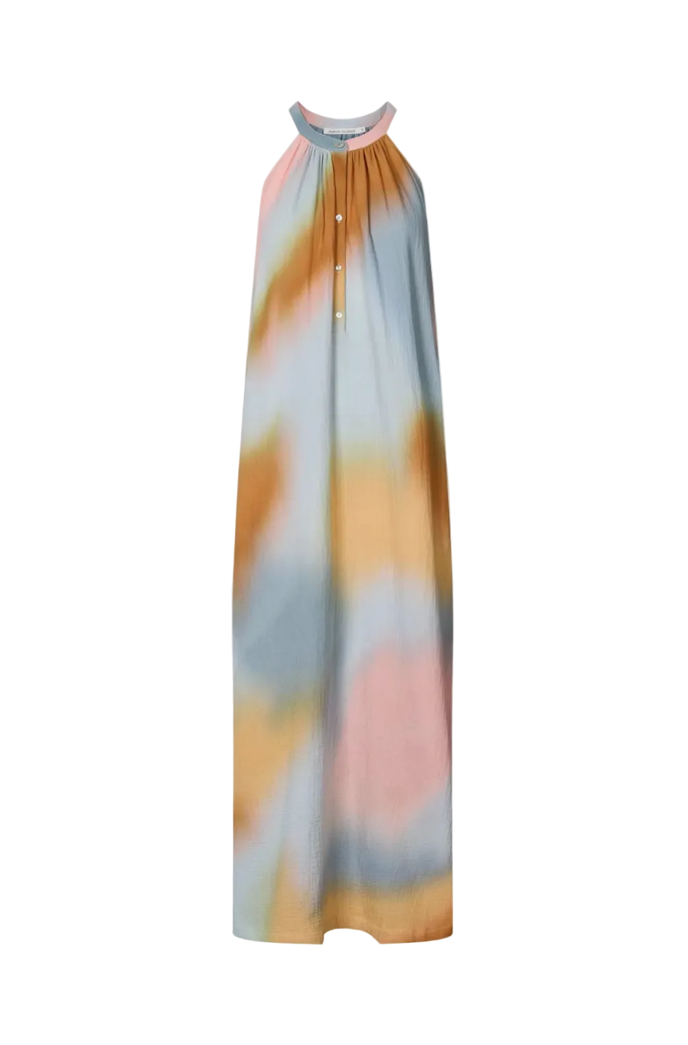 MALAIA Water color button front dress I Sunset combo