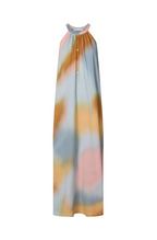 MALAIA Water color button front dress I Sunset combo
