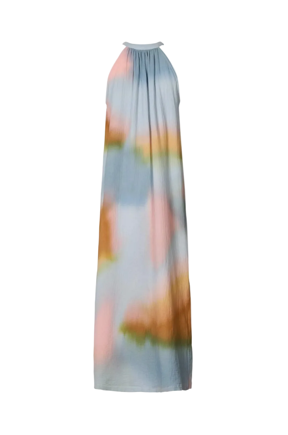 MALAIA Water color button front dress I Sunset combo