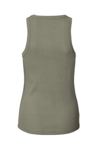 NELLE Rib jersey tank I Vertiver & White