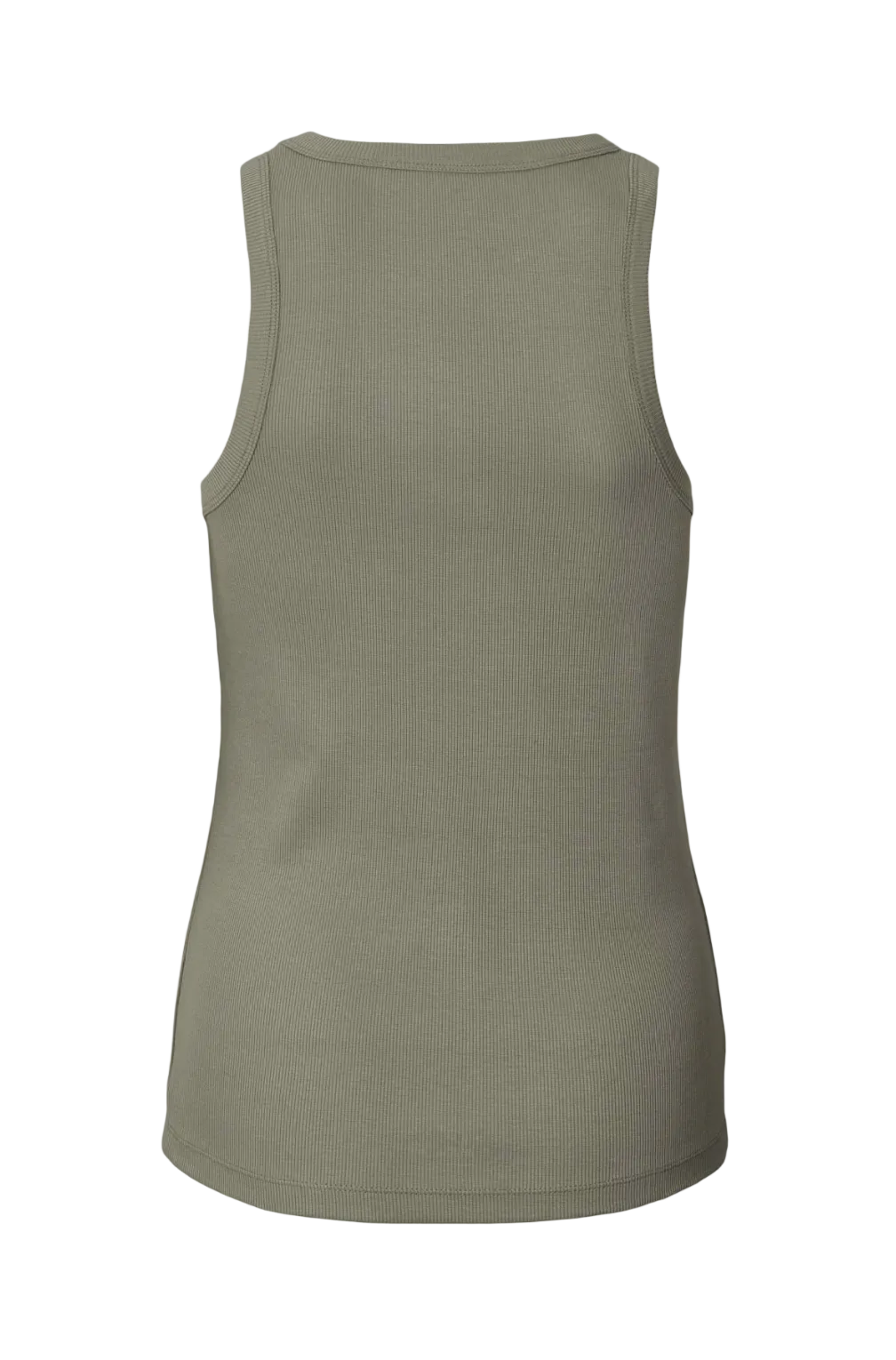 NELLE Rib jersey tank I Vertiver & White
