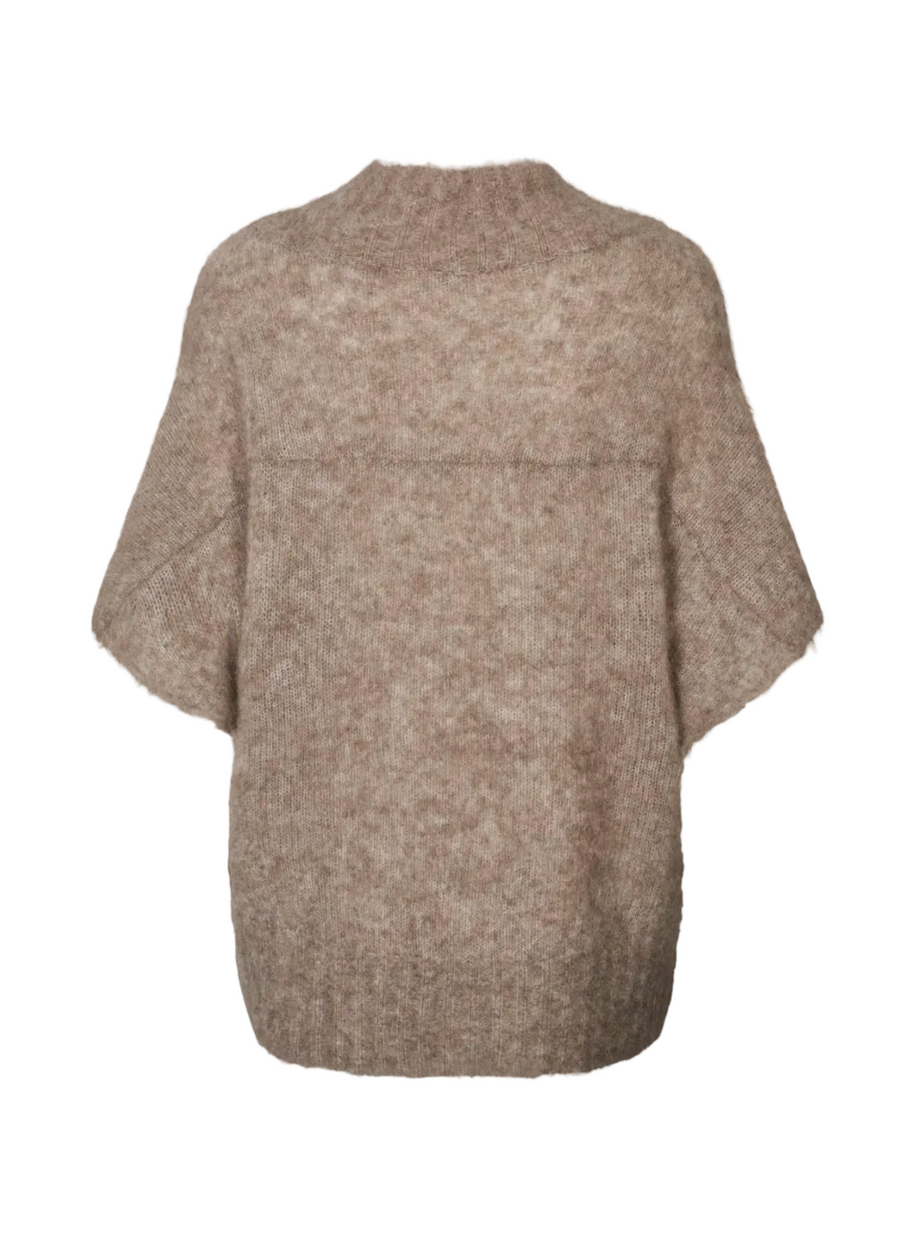 Brown knitted sweater on a white background
