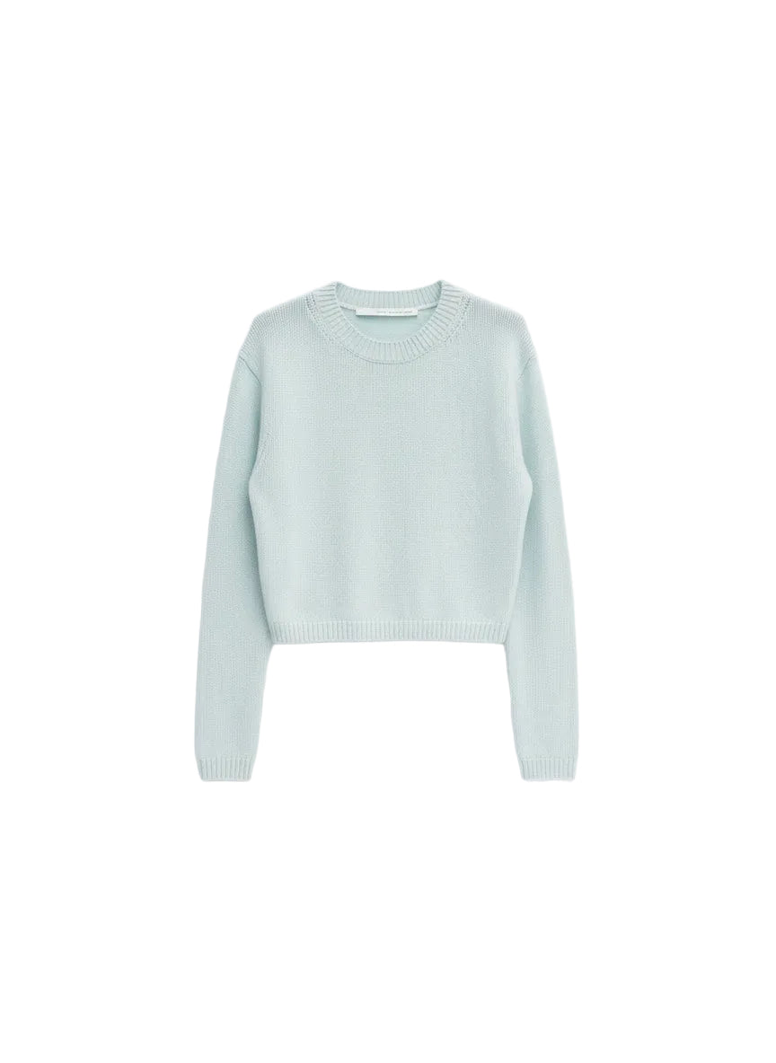 Light blue sweater on a white background