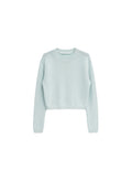 Light blue sweater on a white background