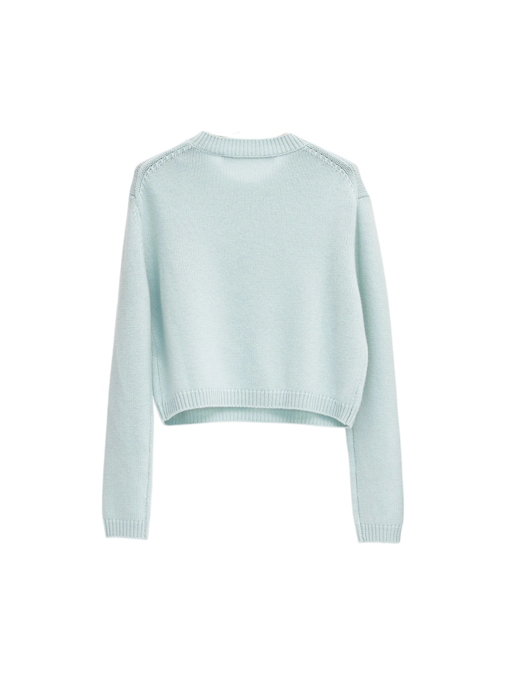 Light blue sweater on a white background