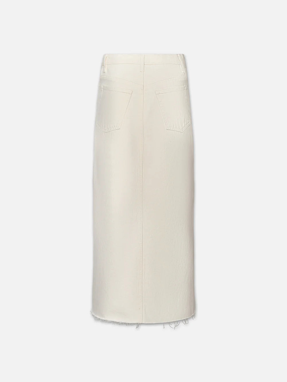 FRAME - The Midaxi Skirt Angled Seam Raw Afterin Ecru