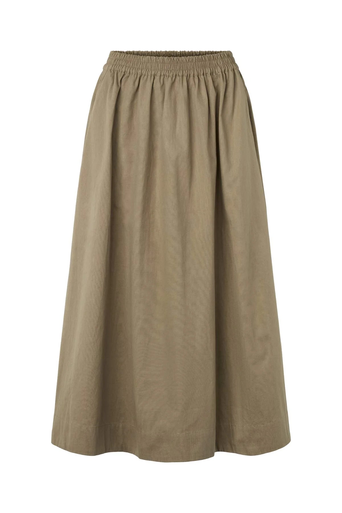 Beige skirt on a white background