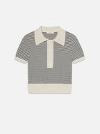 Striped shirt with a collar on a white background