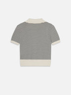 Striped shirt with a collar on a white background