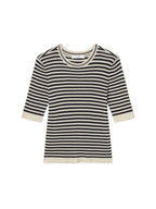 CRUSE FRAME KNIT STRIPES NAVY AND WHITE