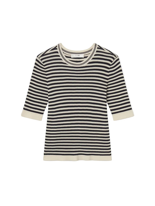 CRUSE FRAME KNIT STRIPES NAVY AND WHITE