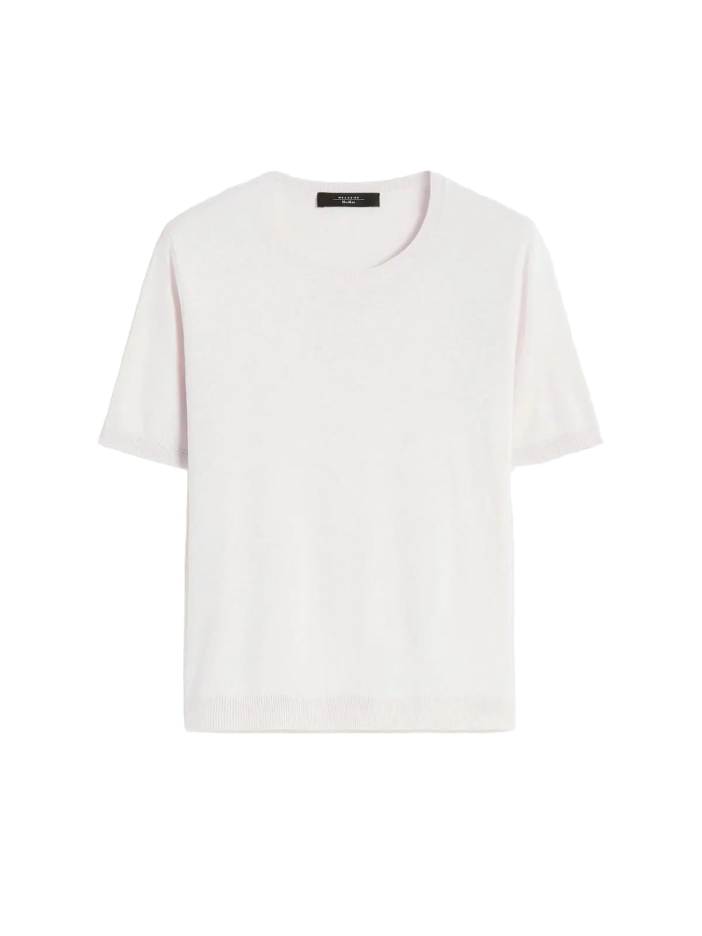 ecru  t-shirt on a light gray background, weekend Max Mara gabarra 