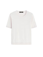 ecru  t-shirt on a light gray background, weekend Max Mara gabarra 