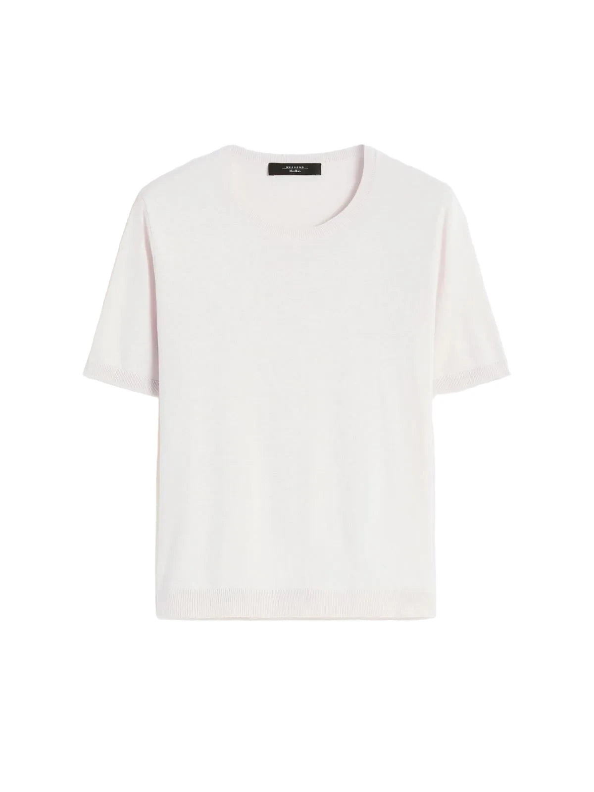 ecru  t-shirt on a light gray background, weekend Max Mara gabarra 