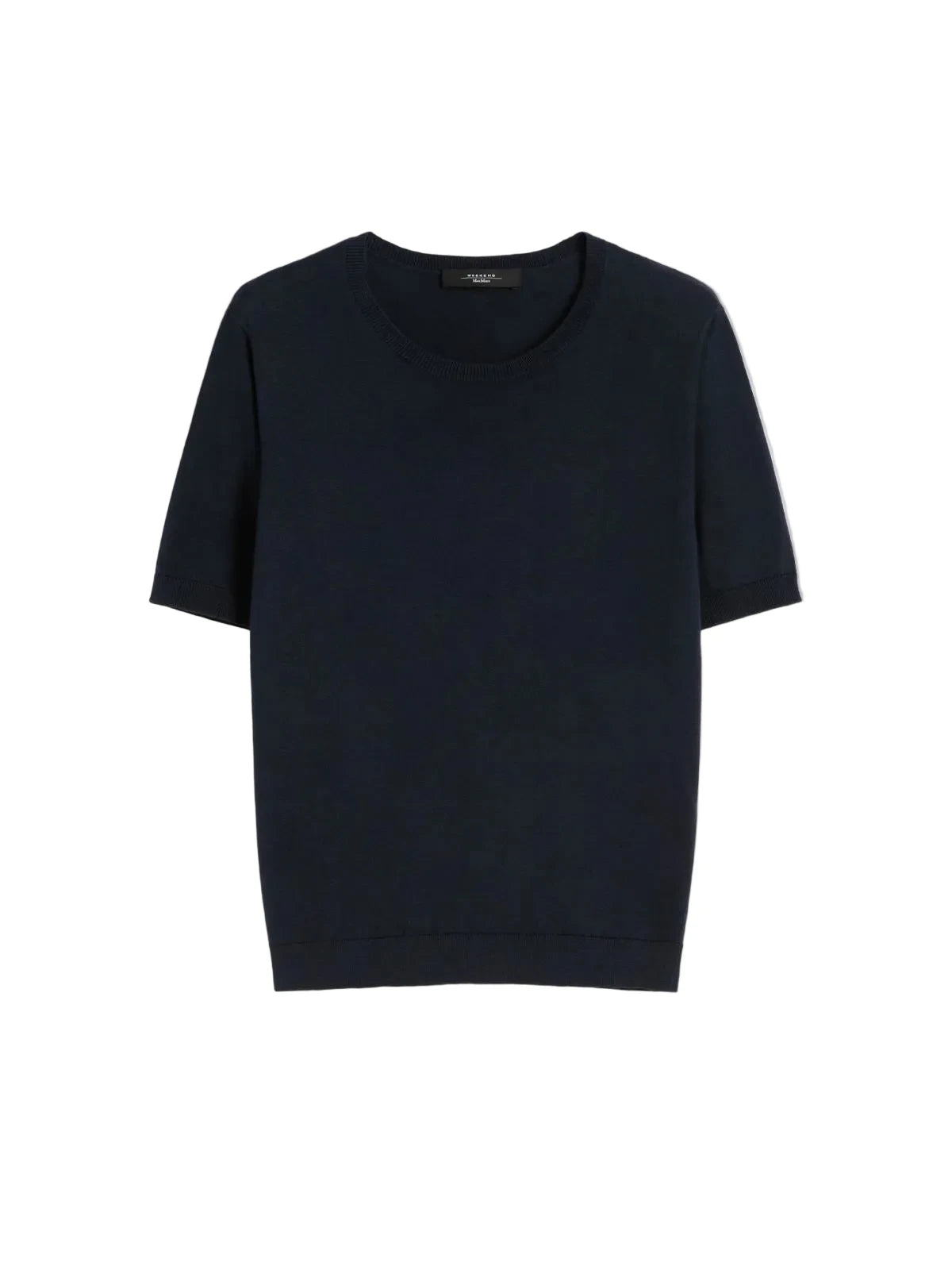 Navy  t-shirt on a white background, weekend Max Mara gabarra 