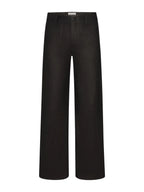 Black pants on a white background FRAME LEATHER LE SLIM PALAZZO