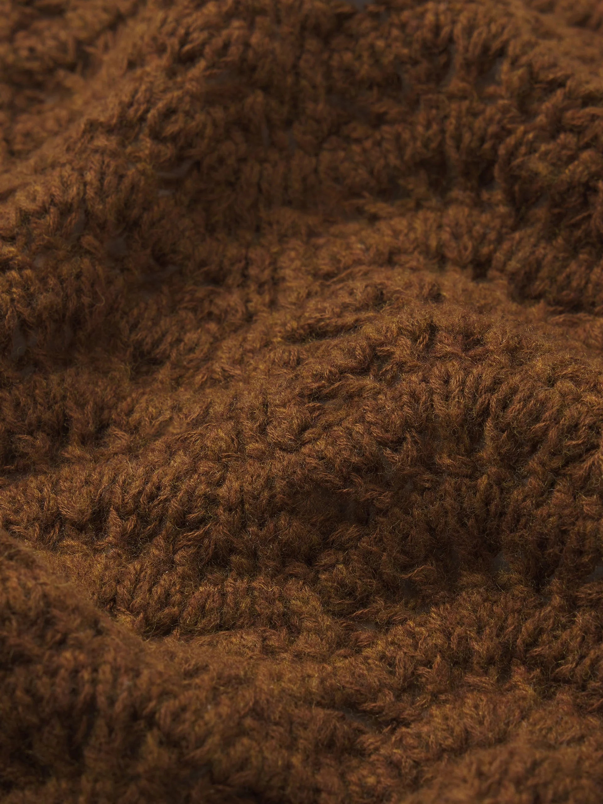 Close-up of brown textured fabric