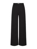 Black wide-leg pants on a white background