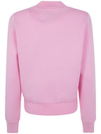 Pink sweatshirt on a white background