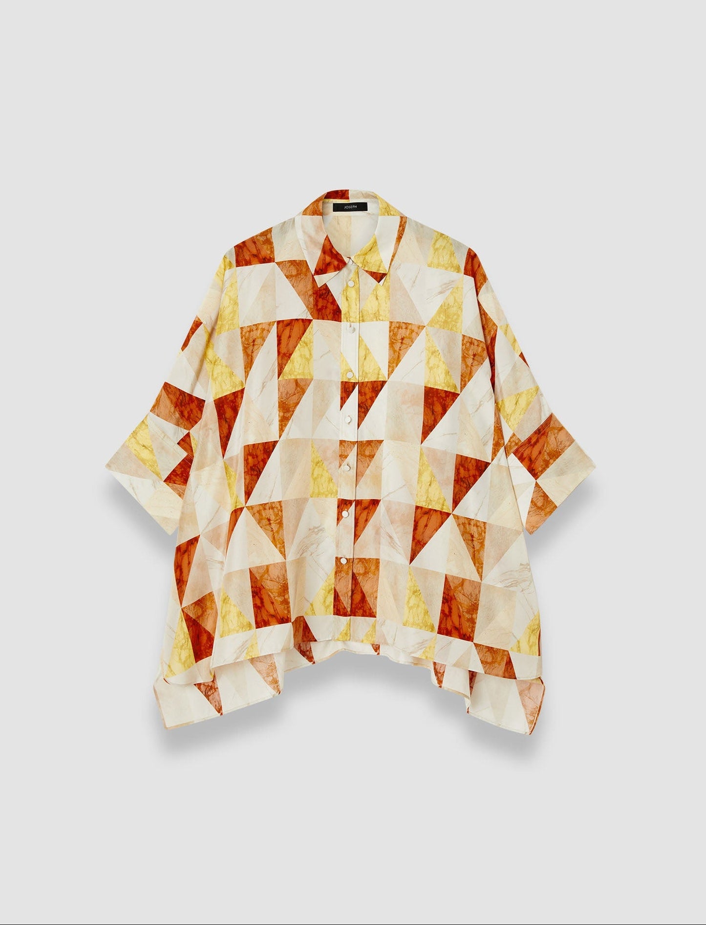 Arcole Marble Print Silk Blouse